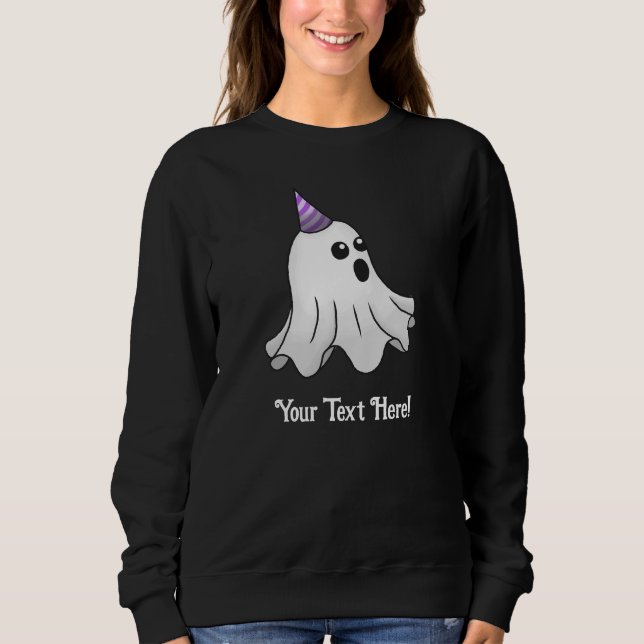 Sweatshirt Fantôme de Halloween charmant et mignon (Devant)