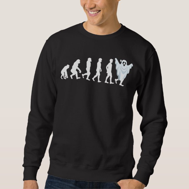 Sweatshirt Fantôme d'Halloween  Évolution de fantôme  Costume (Devant)