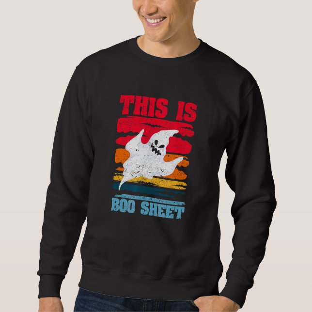 Sweatshirt Fantôme Halloween Épouvantable C'est La Feuille De (Devant)