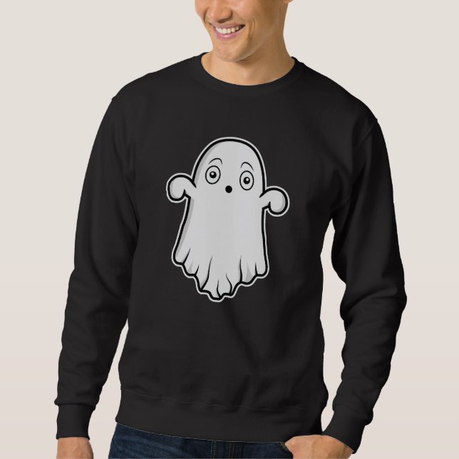 Sweatshirt Fantôme mignon surpris personnage Halloween (Devant)