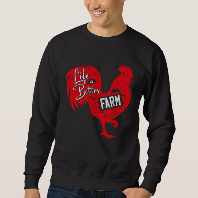 Sweatshirt Farmer  On The Farm  Rooster (Devant)