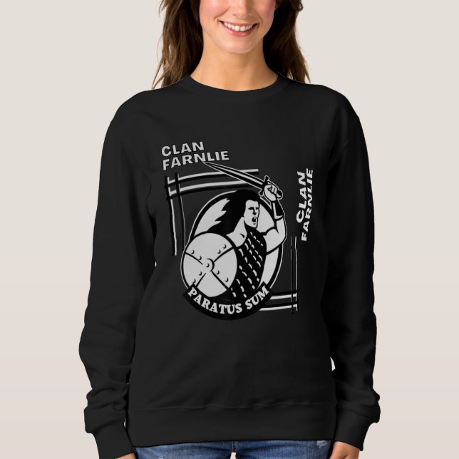 Sweatshirt Farnlie Clan devise gaélique Swordsman (Devant)