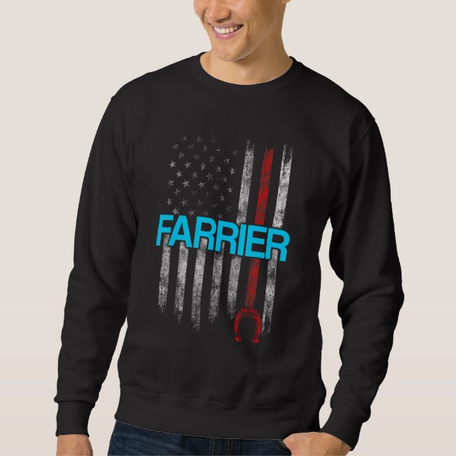 Sweatshirt Farrier Horseshoe Hoof Trimming Equine Shoeing   (Devant)