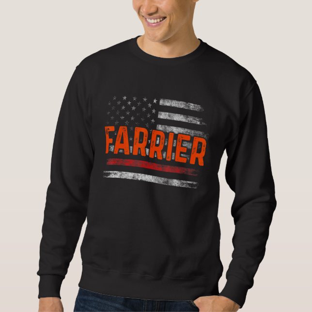 Sweatshirt Farrier Horseshoe Hoof Trimming Equine Shoeing 34 (Devant)