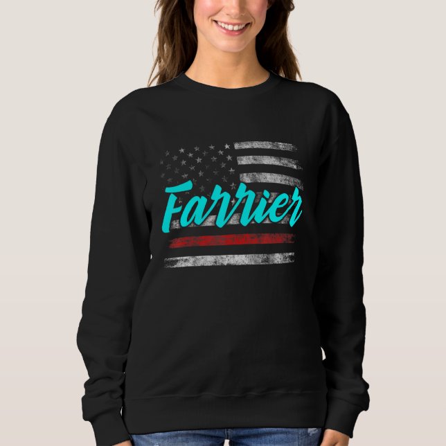 Sweatshirt Farrier Horseshoe Hoof Trimming Equine Shoeing 72 (Devant)