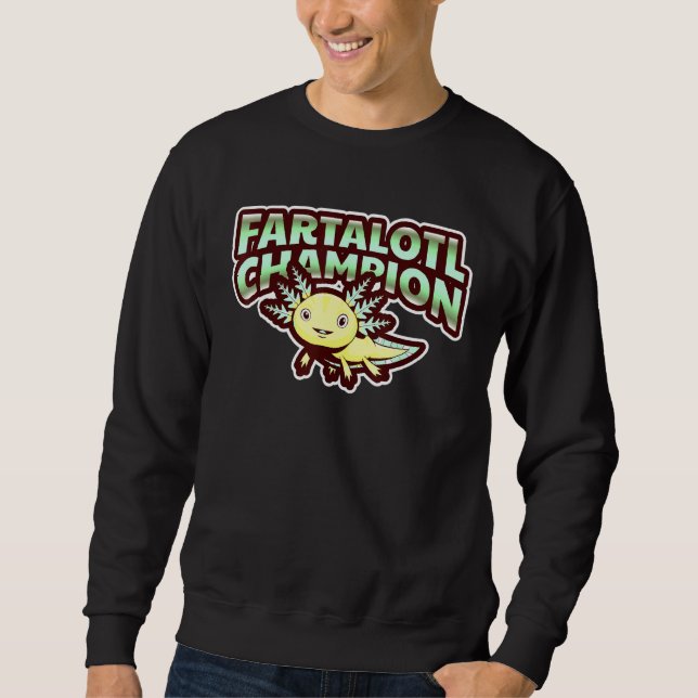 Sweatshirt Fartalotl Champion Axolotl Salamander Aquarium Pou (Devant)