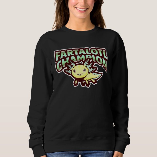 Sweatshirt Fartalotl Champion Axolotl Salamander Aquarium Pou (Devant)