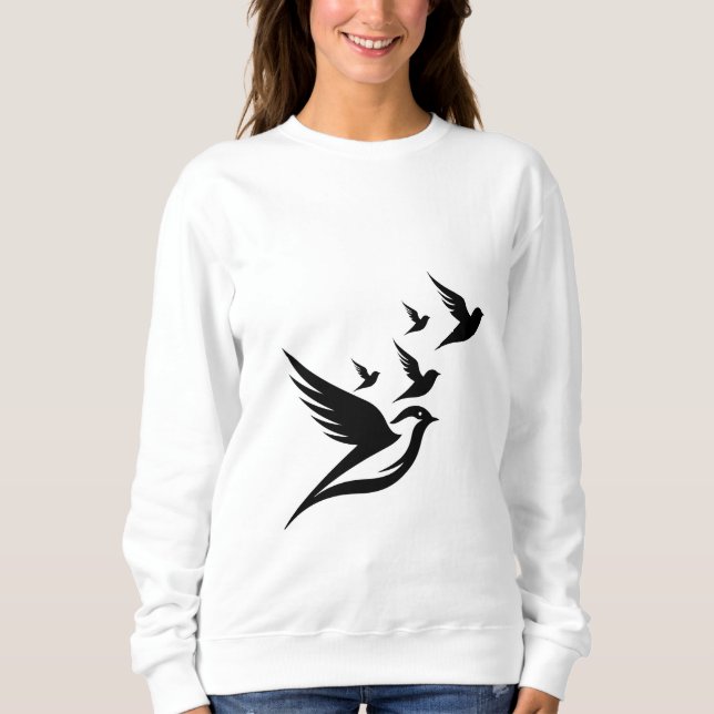 Sweatshirt Fashion Flock : Elegant Femme à manches complètes  (Devant)