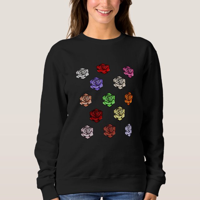 Sweatshirt Fashion gardening floral natures rose colors garde (Devant)