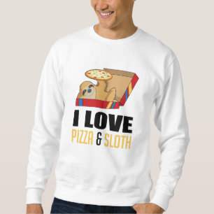 Sweatshirt Fast Food Burger Sloth Funny Pizza Eat Manger Food