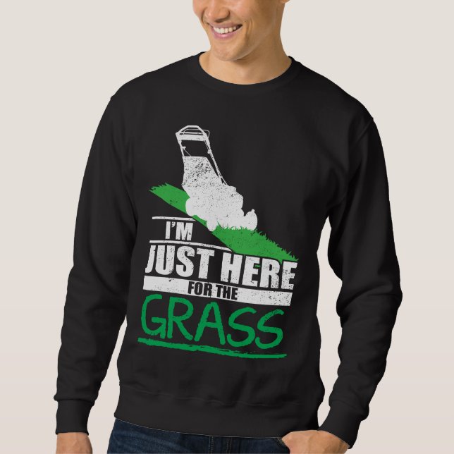 Sweatshirt Fauchage drôle d'herbe de tondeuse à gazon de soin (Devant)
