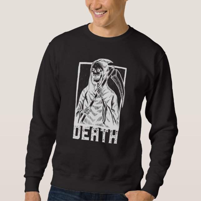 Sweatshirt Faucheur de la mort Satan homme (Devant)
