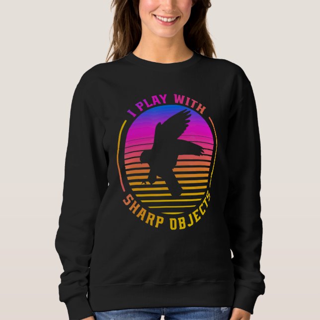 Sweatshirt Fauconnerie Chasse Je Joue Avec Des Objets Trancha (Devant)