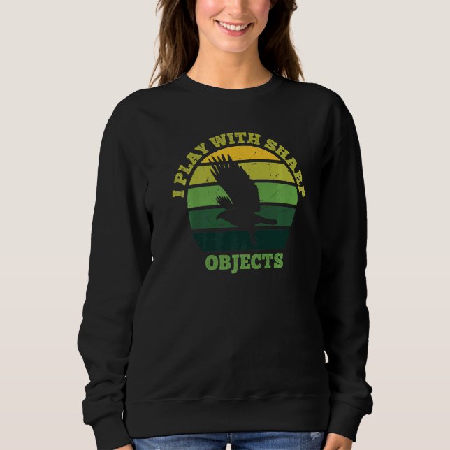 Sweatshirt Fauconnerie Chasse Je Joue Avec Des Objets Trancha (Devant)