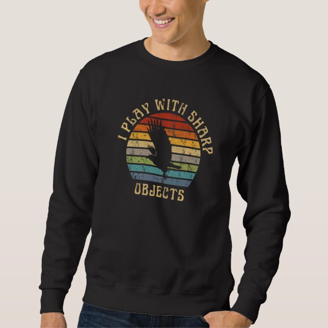 Sweatshirt Fauconnerie Chasse Je Joue Avec Des Objets Trancha (Devant)