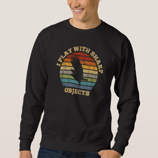 Sweatshirt Fauconnerie Chasse Je Joue Avec Des Objets Trancha (Devant)