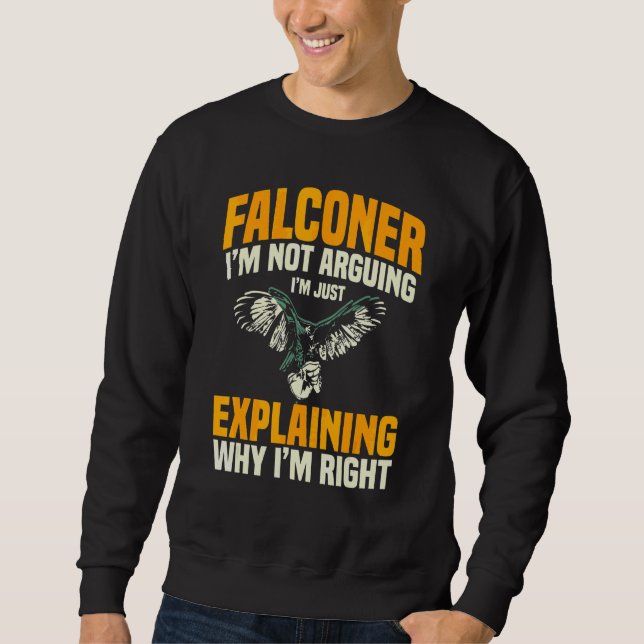 Sweatshirt Fauconnier Fauconnerie Chasse aux oiseaux Faucon O (Devant)