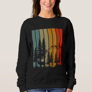Sweatshirt Faune Arbres en plein air Nature Rétro Amoureux de