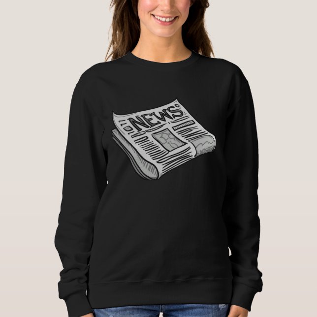 Sweatshirt Fausse Information  Message Kiosque à journaux Let (Devant)