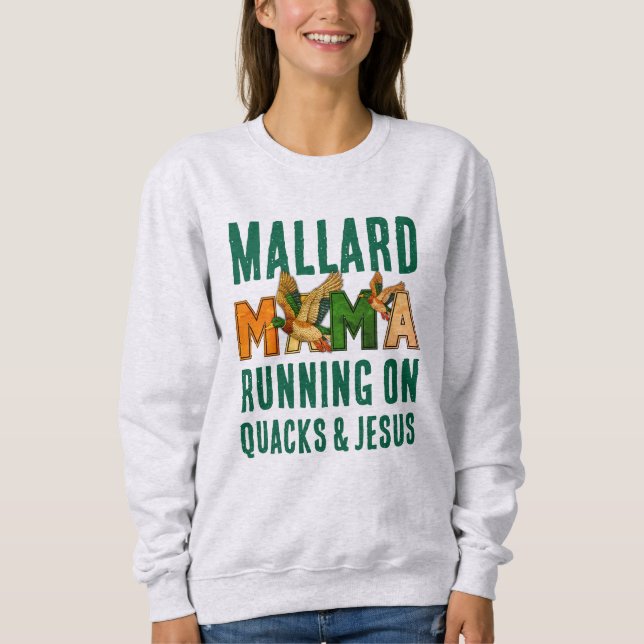 Sweatshirt Fausse MALLARD MAMA Strass (Devant)