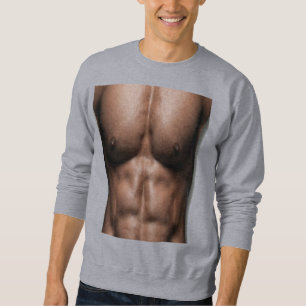 Sweatshirt Faux Abdominaux Drôles Humour de Gym