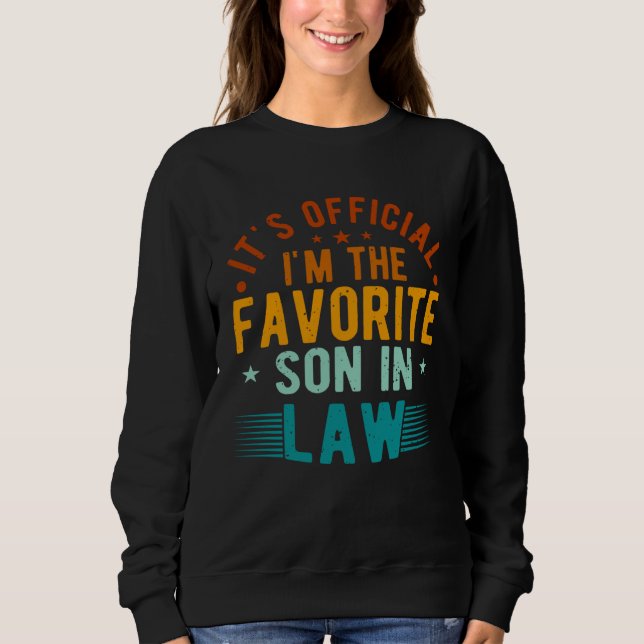 Sweatshirt Favorite Son in Law   from Father Mother in Law (Devant)