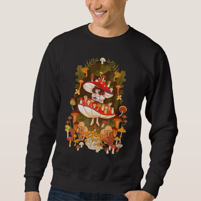 Sweatshirt Fée Champignon Mignonne Grunge Fairycore Conte de  (Devant)