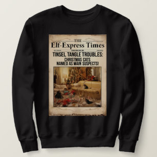 Sweatshirt Feline Festive : Le chat de Noël de l'homme ultime