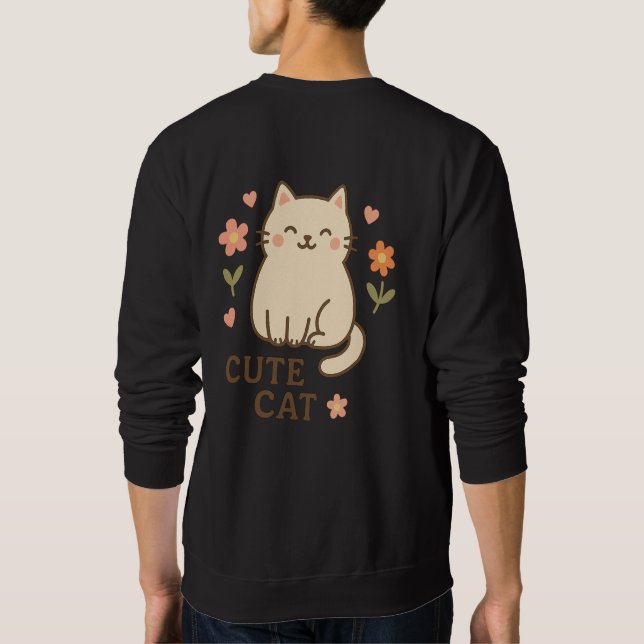 Sweatshirt Feline in Bloom (Dos)