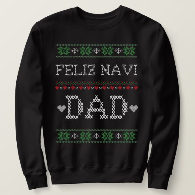 Sweatshirt FELIZ NAVI DAD drôle Noël (Design devant)