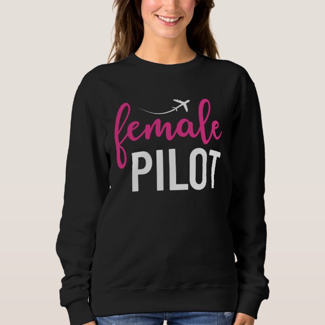 Sweatshirt Female Pilot  Aviation (Devant)