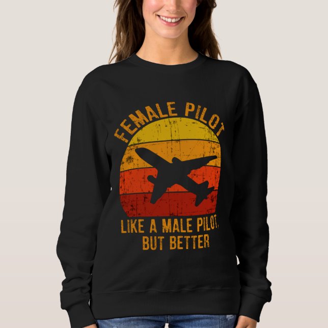 Sweatshirt Female Pilot Definition  Aviation  2 (Devant)