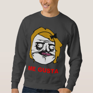 Sweatshirt Femelle blonde je visage comique Meme de rage de