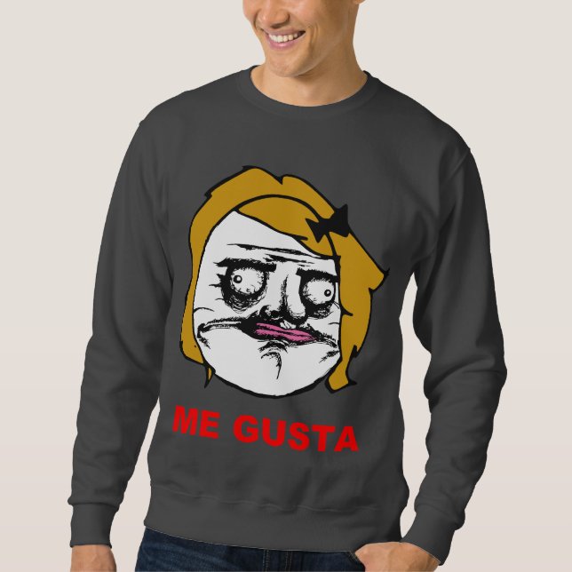 Sweatshirt Femelle blonde je visage comique Meme de rage de (Devant)