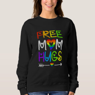 Sweatshirt Femen Libre Maman Hugs Rainbow Heart Lgbt Pride Mo