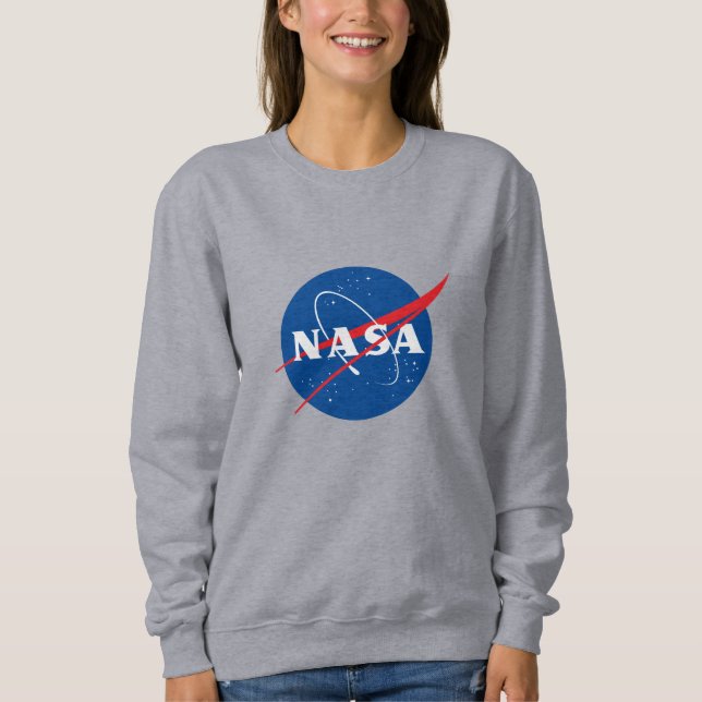 Sweatshirt féminine de la NASA (Moon Grey) (Devant)