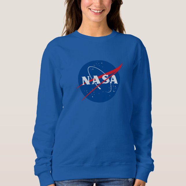 Sweatshirt féminine de la NASA (Neptune Blue) (Devant)