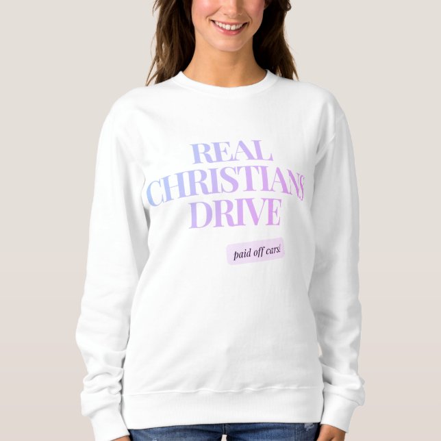 Sweatshirt féminine - Drôle Chrétien Vêtements (Devant)