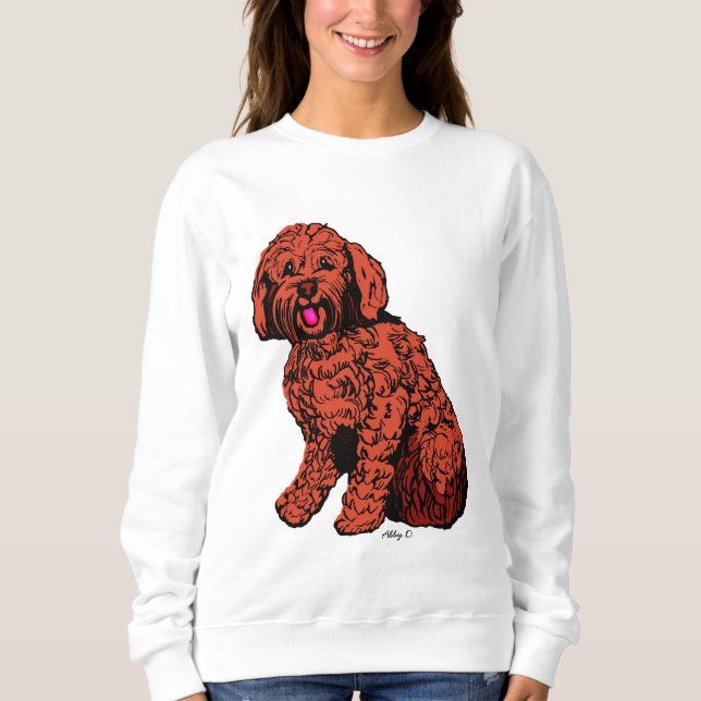 Sweatshirt féminine du Labradoodle (Devant)