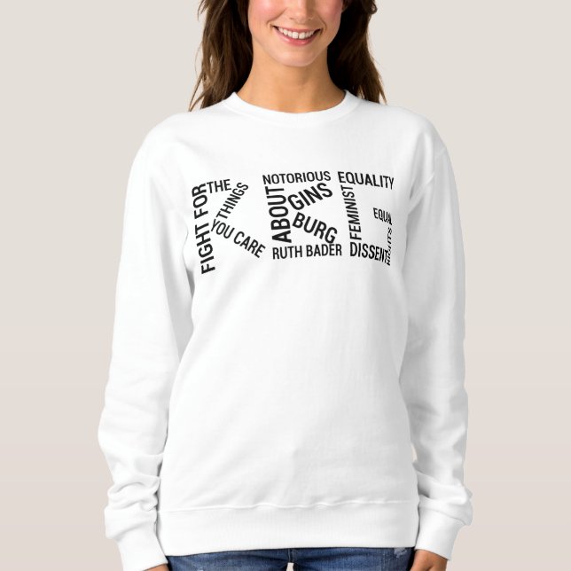 Sweatshirt Féminisme, RBG notoire, Ruth Bader Ginsburg, RGB (Devant)