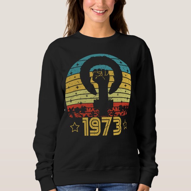 Sweatshirt Feminist Roe V Wade Rights 1973 (Devant)