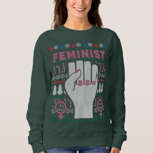 Sweatshirt féministe du pouvoir moche de Noël