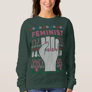 Sweatshirt féministe du pouvoir moche de Noël