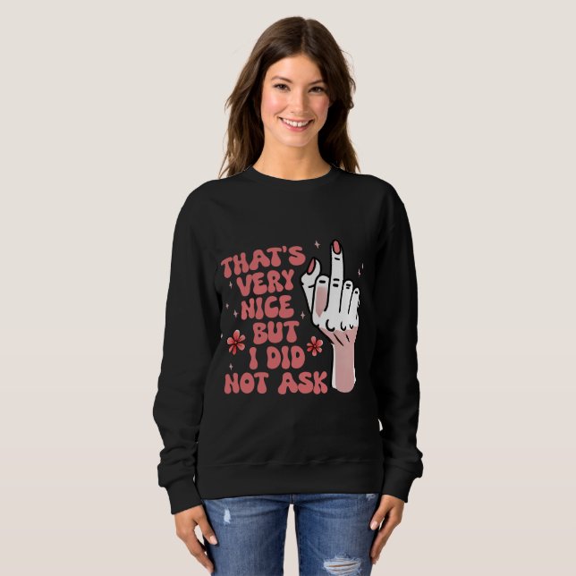 Sweatshirt Feministe sarcastique (Devant entier)