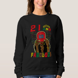 Sweatshirt Femme 21 Et Fabuleuse Black Girl 21ème Anniversair