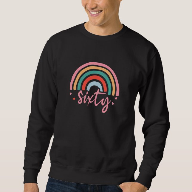 Sweatshirt Femme 60e anniversaire Rainbow Fan 60 ans Femme (Devant)