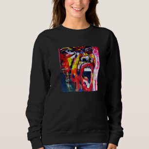 Sweatshirt Femme africaine criant Abstrait africain coloré