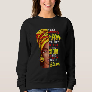 Sweatshirt Femme Africaine Noire Afro Je Suis L'Histoire De L