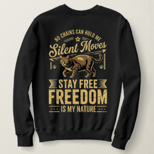 Sweatshirt Femme amateur de chats Liberté Mouvements silencie
