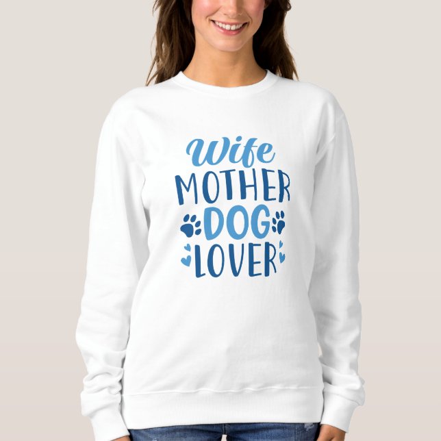 Sweatshirt Femme Amoureux des chiens (Devant)